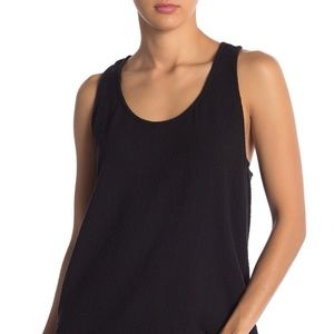 Madewell Everly Twisted Racerback Black Tank NWT
